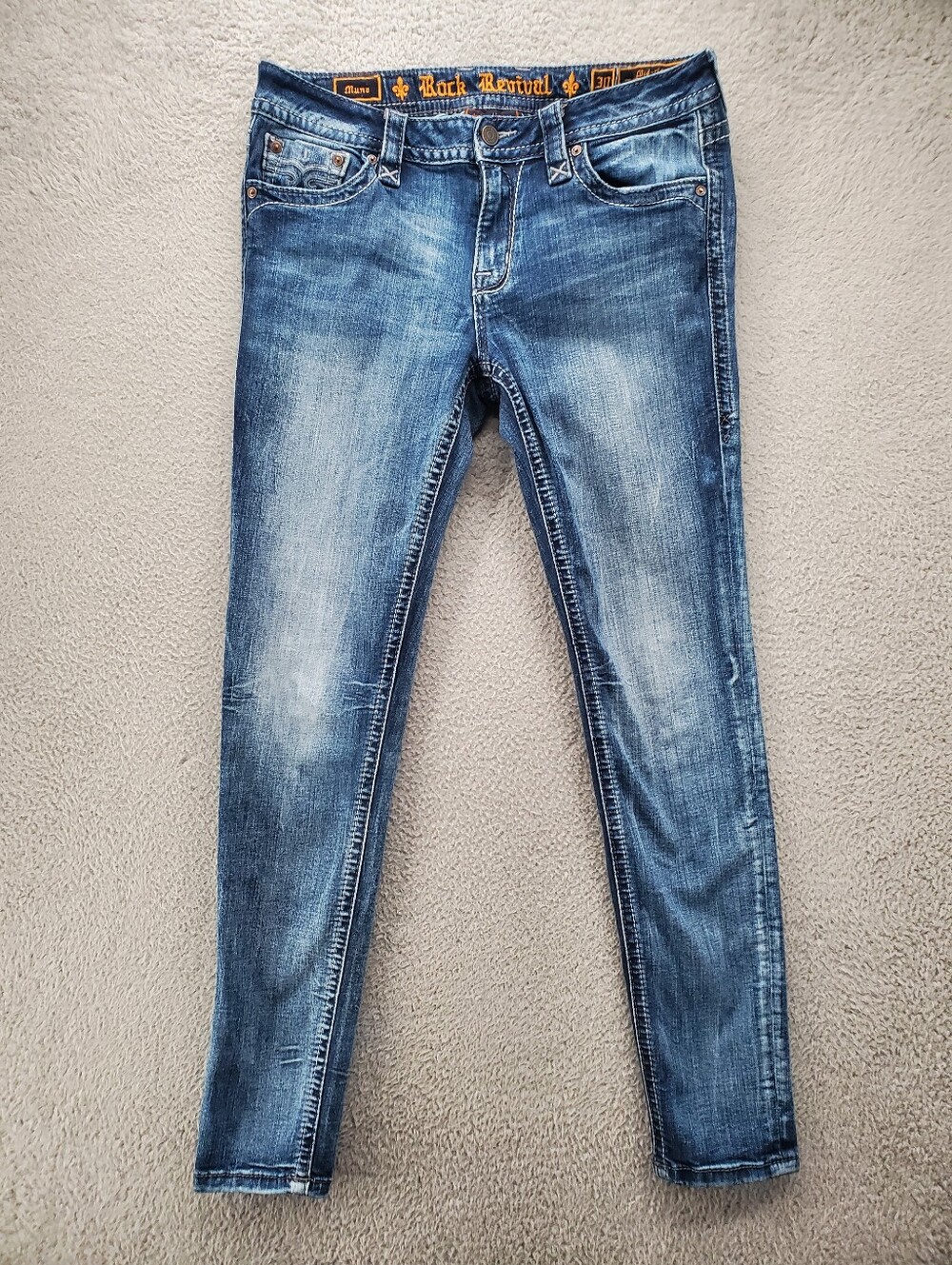 Rock Revival Muna Mid Rise Skinny Jeans Womens Size 30